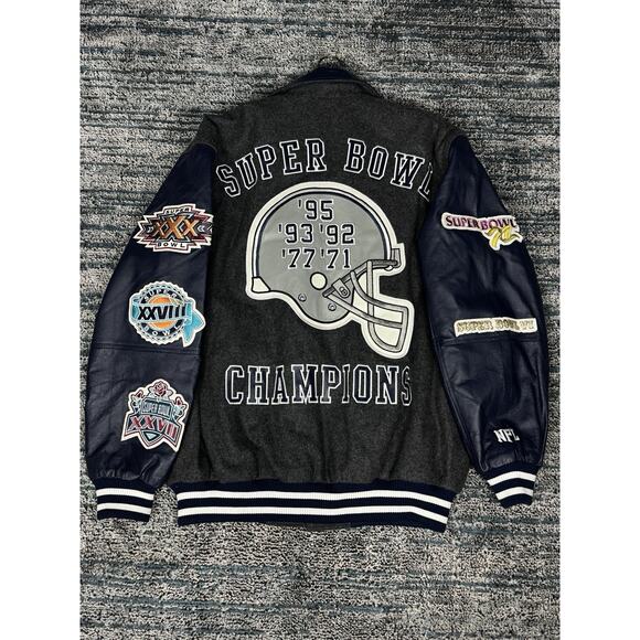 Dallas Cowboys Súper Bowl Champions Varsity Jacket Size L NFL - Picture 2 of 16